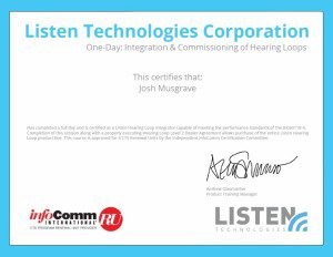 Listen Technolgies Corp Certification